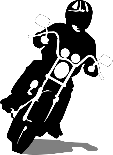 The black and white silhouette of a person riding an unicycle with their arms outstretched for balance.