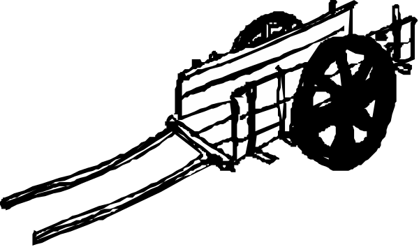 The black and white silhouette of a train on tracks with an open door at nighttime.