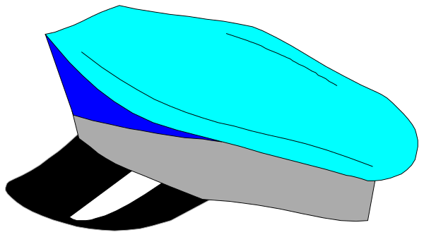 The image shows a blue boat on water with white waves around it against a black background.