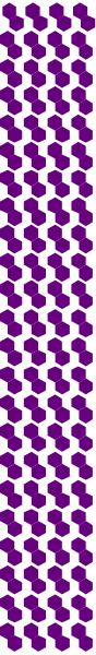 The image shows a gray background with two purple lines running vertically down it on either side of what appears to be an abstract pattern in between them that resembles a series of connected shapes forming a line-like structure, possibly representing some form of data transmission or connectivity due to the repetitive nature and alignment.