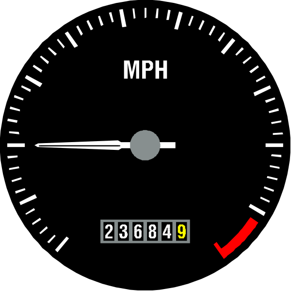 The image shows a speedometer with needle pointing at "2369" on an analog gauge indicating 0 kmh (zero kilometers per hour), labeled as 'SPEED' in white text above it, and below that is another label reading 'RPM'. To its right are the words 'FUEL', 'TEMPERATURE', with a needle pointing at "2369" on an analog gauge indicating 0 degrees Celsius. The background of this image appears to be black or dark gray. There's also text that reads '15874