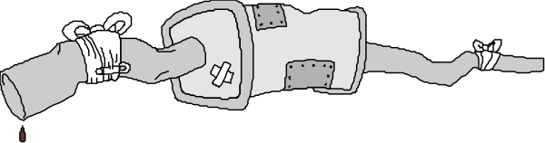 The image shows a robot arm with two hands holding onto each other while standing on what appears to be an ice surface.