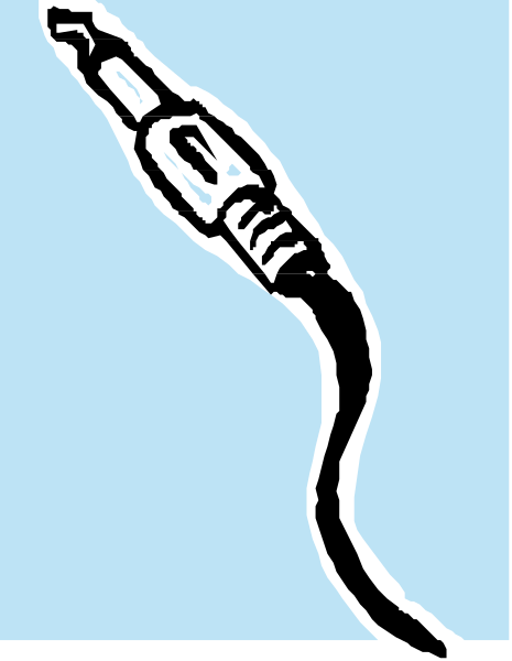 The image shows a simple black and white pixelated representation of an eel swimming underwater with its body curved upwards in motion against a light blue background that suggests water.