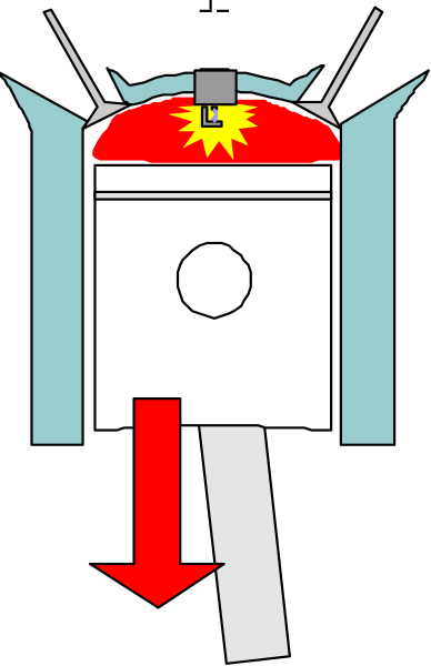 The image shows a cartoon of an electrical box with two wires connected to it; there is also a red button on top that has been highlighted by a yellow arrow pointing at it from below.