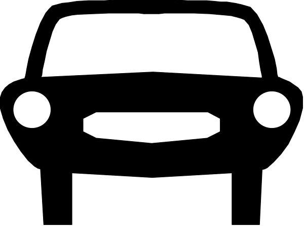 The black and white logo of a car company with an emblem on top is shown against a gray background.