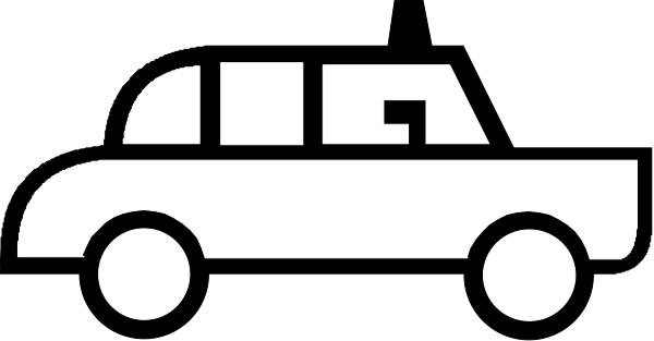 The black and white icon depicts a car with luggage on top of it next to an arrow pointing rightward.