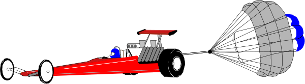 The image shows a red race car with white lettering on its side driving around an oval track at night under artificial lighting.