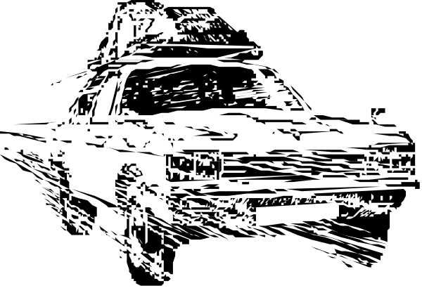 The image shows a black and white photo of an object that appears to be blurred out with some indistinct shapes in it; there is no clear indication of any specific objects, people, animals, actions, or setting due to its low resolution and lack of detail.