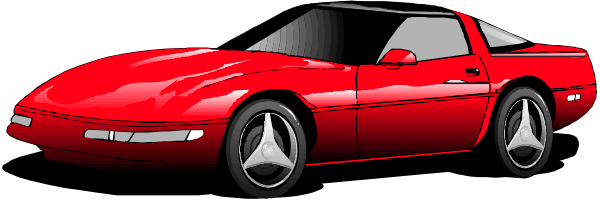 The image shows two red sports cars parked side by side against a dark background with white wheels on both vehicles.