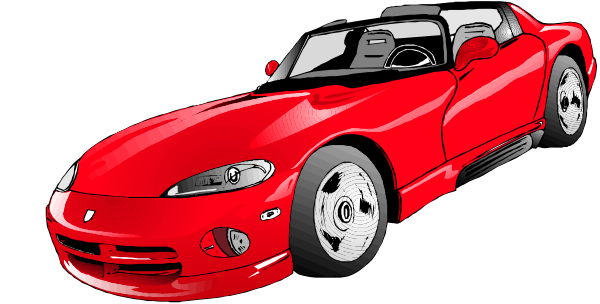 The image shows a red sports car with two doors parked on an unseen surface under what appears to be clear skies.