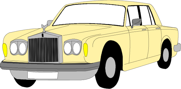 The black and white illustration shows two cars parked side by side on a street with no visible background details; there is also an unidentified object in front of one car that appears to be a person's head, but it lacks facial features due to its small size within the image.