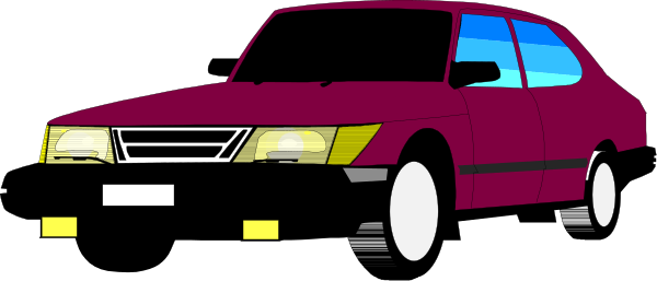 The image shows a stylized car with white wheels against an abstract background that includes shades of purple and blue.