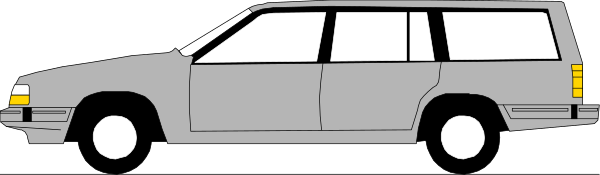 The image shows a gray car with luggage on top parked next to an SUV that is also carrying luggage atop it; both vehicles appear stationary in what looks like a parking lot under overcast skies, and there's no text present.