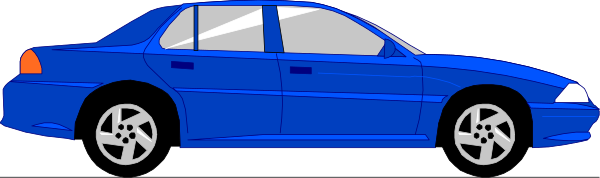 The image shows two cars side by side: a blue sedan on the left with its doors closed; an open car door is visible in front of it, suggesting someone might be entering or exiting; to the right stands another vehicle that appears similar but has no distinguishable features due to being obscured. Both vehicles are parked next to each other against what looks like a gray background without any additional context provided by surrounding elements within this small clip-art image.