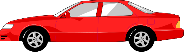 The image shows a red car on top of another vehicle with wheels visible beneath it against an indistinct background that does not provide any additional context about location or time period.
