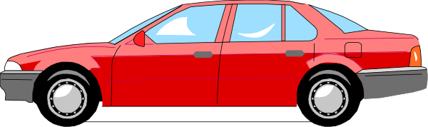The image shows a red car parked on an unseen surface with no visible features of its surroundings other than being next to another similar vehicle that is partially obscured by it from this angle.