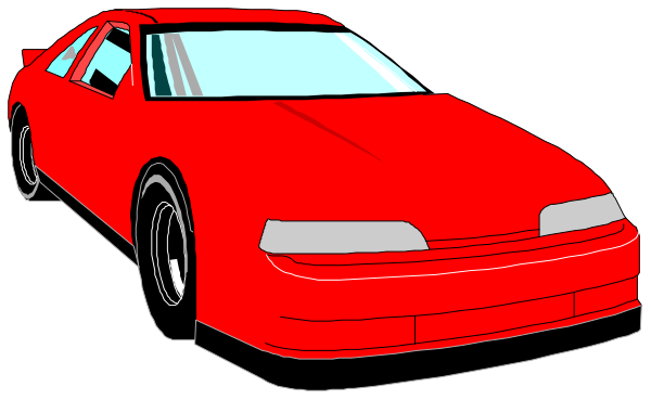 The image shows two red sports cars parked side by side on a black background with white wheels visible under each car's bodywork.