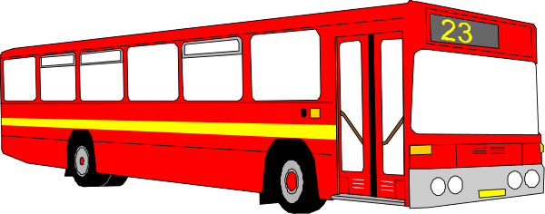 The image shows a red double decker bus with white numbers on it parked next to another similar vehicle that is partially visible in front of an unidentified building under clear skies during daylight hours.