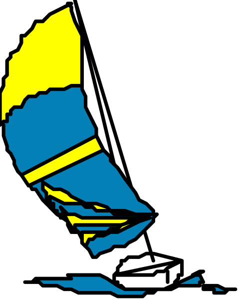 The image shows a stylized graphic of an open book with pages that appear to be blank white space against a dark background; there is no text present in this clip-art representation.