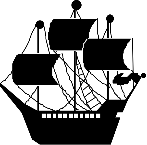 The black and white image shows a simple line drawing of three abstract shapes resembling paper airplanes with two dots for eyes on each side against an empty background.