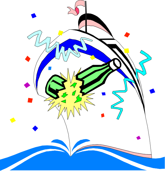 The image shows a cartoon of an ice cream cone with eyes that has been hit by what appears to be lightning bolts coming from its top right corner; it's floating on water under confetti falling around, and there is text at bottom left reading "Happy Birthday" in blue.