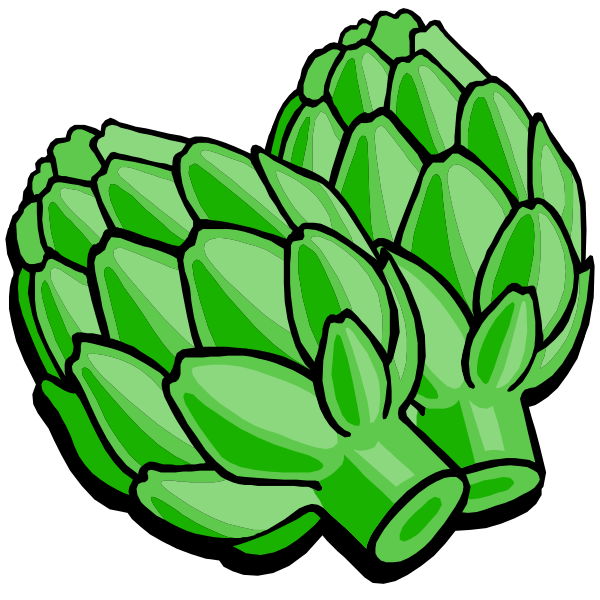 The image shows two green pinecones with a dark background.