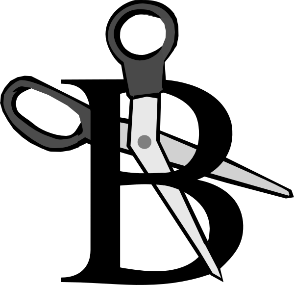 The black and white illustration shows a pair of scissors with their blades open to reveal an object inside them that resembles a small screwdriver; next to it is another tool which appears to be pliers, also depicted in profile view but without any visible tools or objects within its jaws.