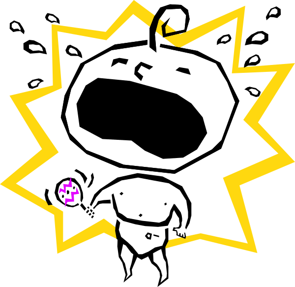The image shows a black background with an explosion graphic on it that has yellow lines radiating outward from its center to create a starburst effect around what appears to be a small pink object in the bottom left corner, which could represent something like candy or food being blown away by force; there is no text present.