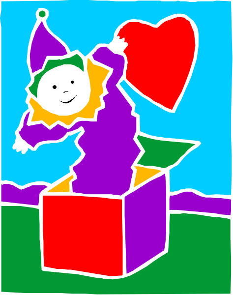The image features a purple dragon with wings standing on top of an open red box that has been transformed into a heart shape by adding two hearts to its sides; it is set against a blue sky background.