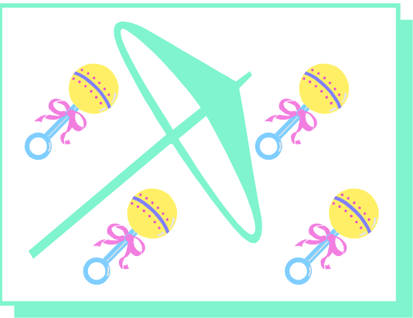 The image shows a cartoon of an arrow pointing to three Easter eggs with ribbons on them against a white background; there is no text present in this clip-art illustration.
