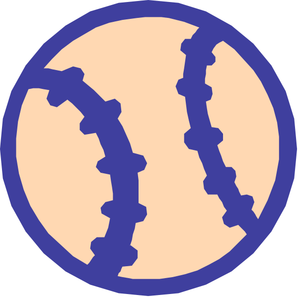 The image shows a baseball with stitches on it inside two circles that resemble eyes, giving an impression of looking through binoculars at a sports ball.