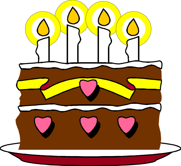 The picture shows a birthday cake with candles on it placed next to each other.