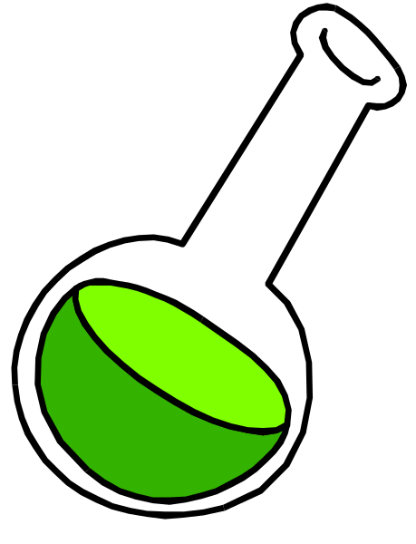 The image shows a beaker filled with blue liquid against an unseen background.