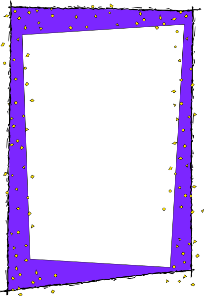 The image shows a purple rectangle with white dots inside it against a black background.