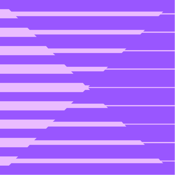 The image shows a stylized graphic with vertical lines of varying lengths that create an abstract pattern against a blue background on top half and pink stripes in bottom half.