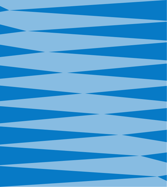 The image shows a blue abstract design with wavy lines that resemble waves of water on gray background.