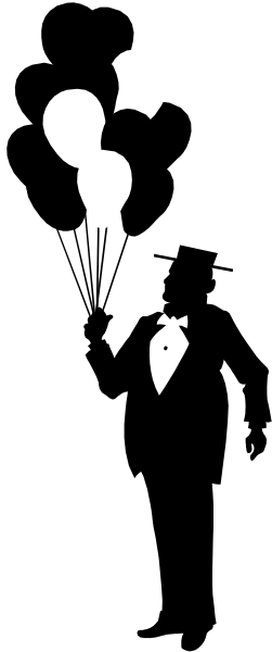 The image shows a black background with three white shapes that resemble faces on top of each other against a darker grey rectangle in the lower right corner.