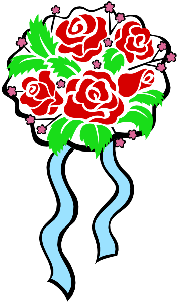 The image shows a bouquet of flowers with red roses at their center, surrounded by green leaves on top, against an abstract background that transitions from black to gray in color.