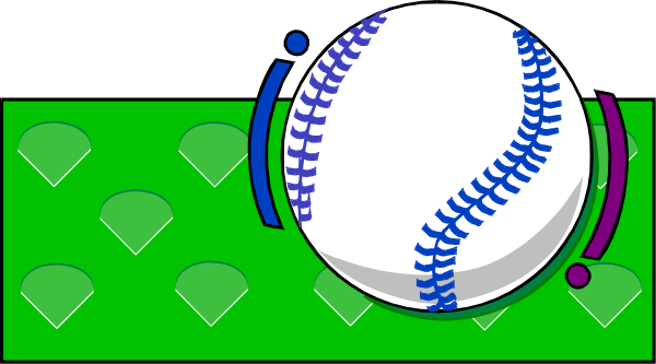 The image shows a baseball with two stylized hands on either side of it against a green background; there is also an icon resembling a battery in front of the ball that has three lines radiating from its center, and to the right of this symbol appears another smaller graphic depicting what looks like a barbell.
