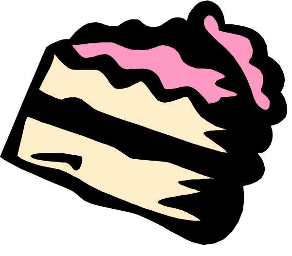 The image shows a black and white illustration of an ice cream cone with two scoops on top, each containing different flavors indicated by pink drizzles; there is also a small amount of whipped cream atop one side of the cone.