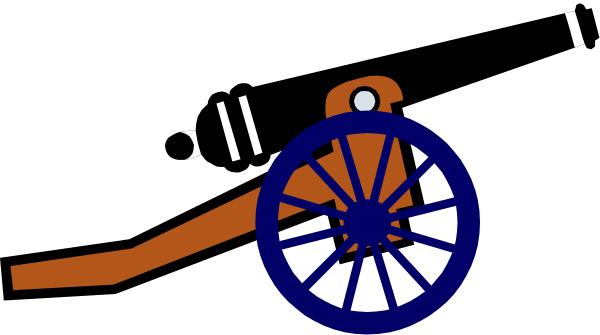 The image shows a cartoon of an orange dog riding on top of a blue wheelbarrow with white wheels.