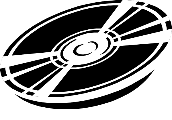 The image shows a black and white graphic of an abstract design with circular shapes that resemble gears within what appears to be a larger circle on top; it is set against a dark background.