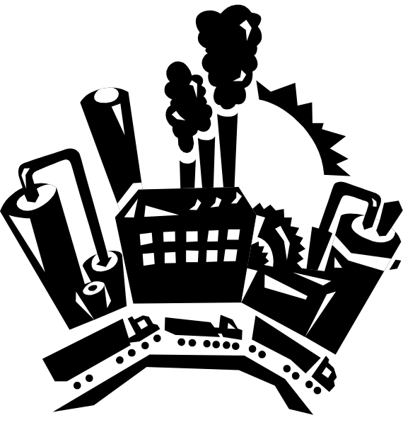The black and white silhouette of a casino with various gaming tables including roulette wheels, card games like poker and baccarat, slot machines, and other gambling equipment such as chips and playing cards.