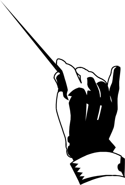 The black and white photo shows a person's hand holding up two fingers against their face with an open mouth as if speaking.