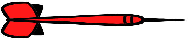 The image shows a red arrow pointing to an object that appears to be a black cat with white whiskers on its face.
