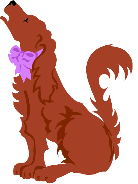The image shows a cartoon dog with curly fur sitting on its hind legs against a black background; it has an exaggerated expression of surprise or shock as if caught off guard by something unexpected.