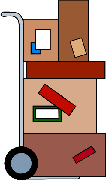 The image shows a cartoon of an open refrigerator with various items inside it such as bottles, bowls, broccoli, carrots, apples, bananas, eggs, milk jugs, and other foodstuffs on shelves; there is also a small figure resembling a person standing in front.