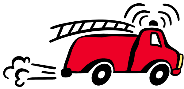 The image shows a red car on top of an ice cream truck with two wheels visible above it against a gray background.