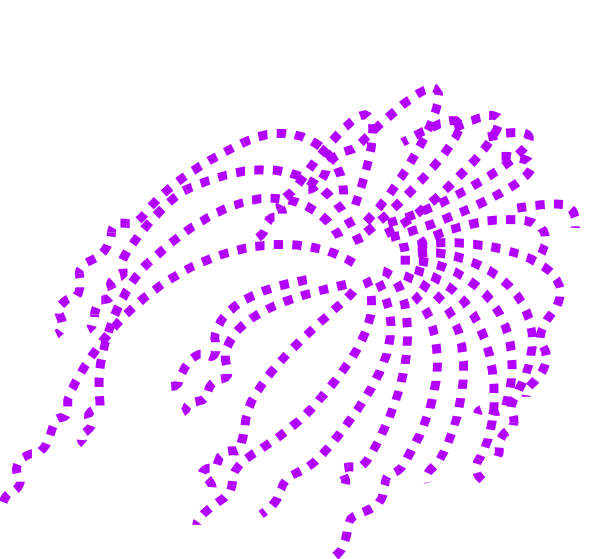 The image shows a black background with white dots forming an abstract pattern that resembles fireworks against a dark sky at nighttime.