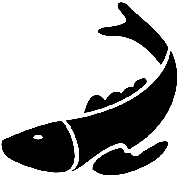 The image shows a black screen with two white dots on it; there is no other content visible within this small clip-art frame.